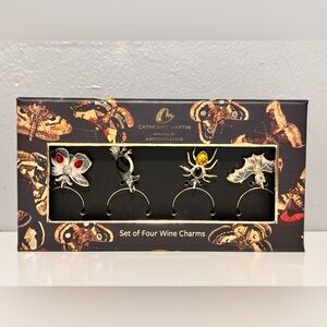 Anthropologie Set of 4 Wine Charms